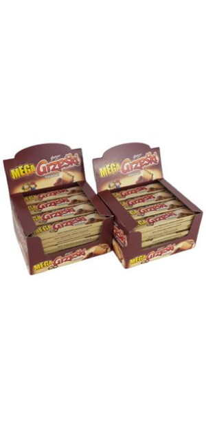 GRZEŚKI MEGA bez polewy 34g -  64szt Promocja