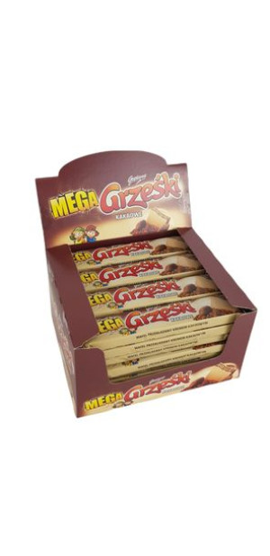 GRZEŚKI MEGA wafelek kakaowy bez polewy 34g - 32szt