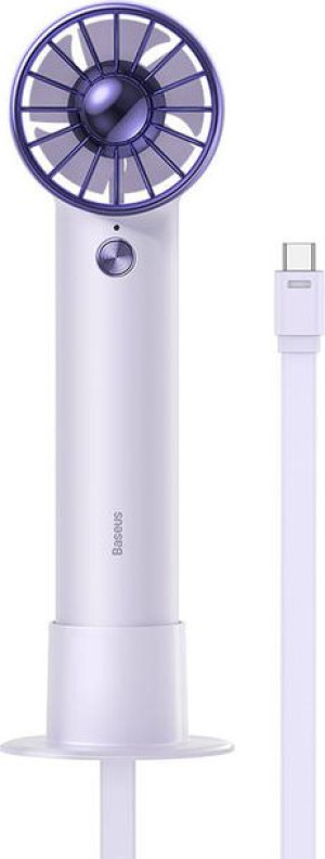 Przenośny wentylator ręczny Baseus Flyer Turbine + kabel USB-C (fioletowy)