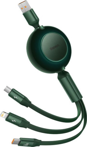 Zwijany kabel 3w1 Baseus Bright Mirror 2 USB-A - micro USB + Lightning + US