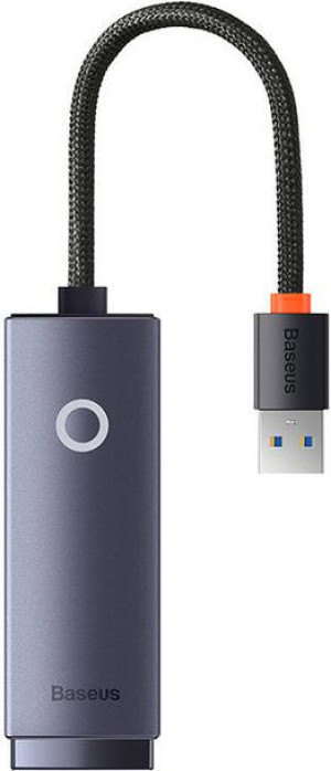 Adapter sieciowy Baseus Lite Series USB do RJ45, 1000Mbps (szary)