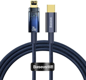 Kabel Baseus Explorer USB-C - Lightning 20W 1m (niebieski)