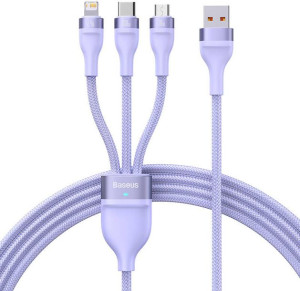 Kabel Baseus Flash Series 3w1 USB-A - USB-C + micro USB + Lightning 100W 1.