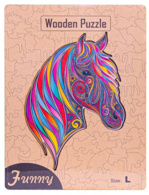 Puzzle Drew Koń Głowa 60990 Norimpex