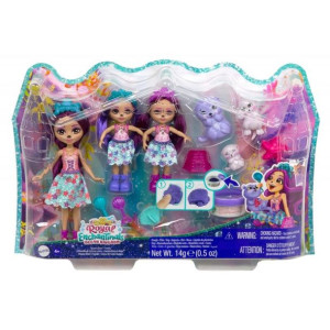 Mattel Hcf94/hcf96 Ench Ocean Kingd Rodzina Ottavia Otter
