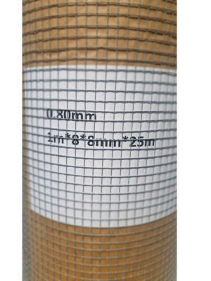 Siatka Hodowlana Zgrzewana Ocynk 8x8x0,80mm  / 25mb