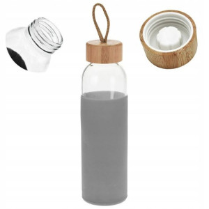 Butelka szklana silikonowa bidon na wodę 500 ml