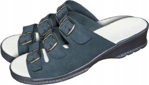 Klapki Damskie Na Koturnie Buty Ortopedyczne Paski