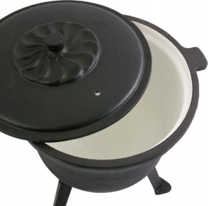 Kociołek Żeliwny 7 L Myśliwski Grill Kocioł Garnek