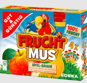 Mus jabłkowo - bananowy 4x 100g Edeka