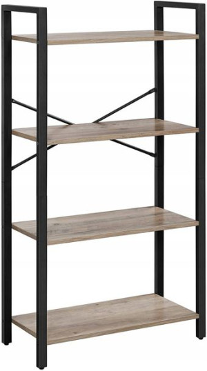 Regał półka loft czarny brązowy 120x66x30 4 półki