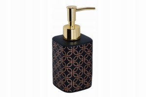 Dozownik Mydła Czarno-złoty Glossy Bisk 07968