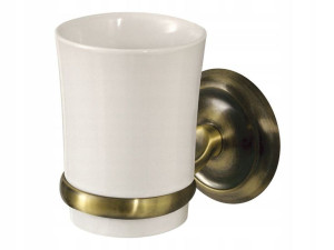 Szklanka Z Podstawką Mosiądz Deco A.b. Bisk 00407