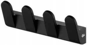 4-hak Wieszak Kąpielowy Futura Black Bisk