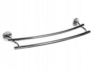 Wieszak Kąpielowy X2 610 Mm Podwójny Chroma Bisk