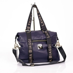 Laura Biaggi Polska Torba Shopper - Blue Suede