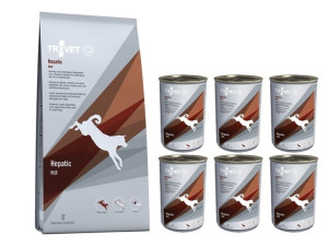Trovet Dog HLD Hepatic 12,5 kg + 6 puszek 400g