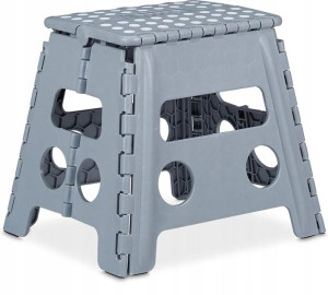 Taboret Relaxdays odcienie szarości 32,5 cm