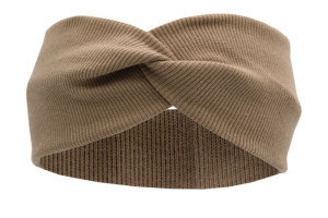 Opaska damska turban na uszy bawełna beż 48/56