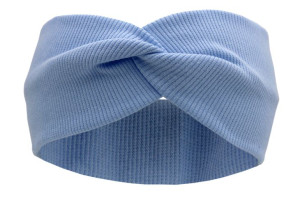 Opaska damska turban na uszy bawełna błękit 48/56