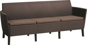 Ogrodowa polirattanowa sofa SALEMO - trzyosobowa,