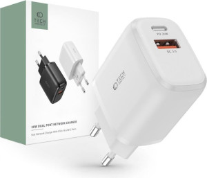 Ładowarka sieciowa Tech-protect C20W 2-port Network Charger PD 20W QC 3.0 W