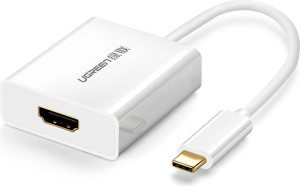 Adapter UGREEN USB-C (męski) - HDMI (żeński) biały