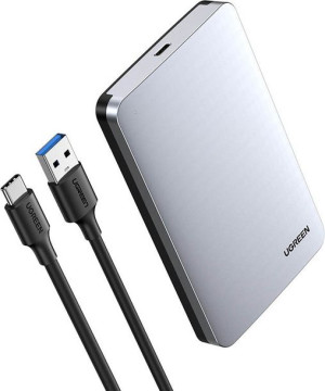Kieszeń na dysk twardy 2,5 cala UGREEN CM300 SATA 3.0 6Gbps szary + kabel U