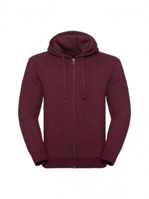 Męska bluza z kaptur rozpin Authentic Melange Russell Burgundy Melange 3XL