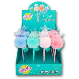 Długopis pompon pastel gwiazdka/korona p12 mix STN 6000 cena za 1 szt