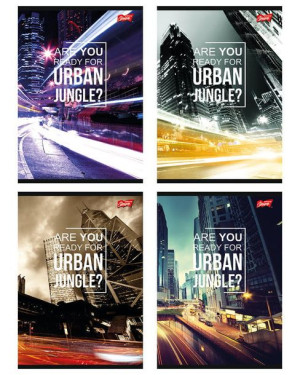 PROMO Zeszyt A5 60k krata laminowany URBAN JUNGLE z lakierem miejscowym p10