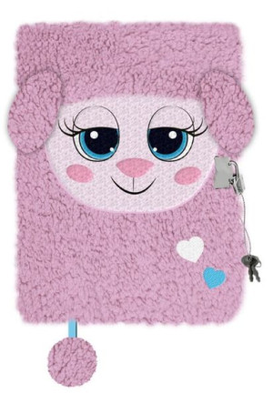 Pamiętnik z kłódką 3D włochacz A5 96k My Little Friend Cute lamb baranek