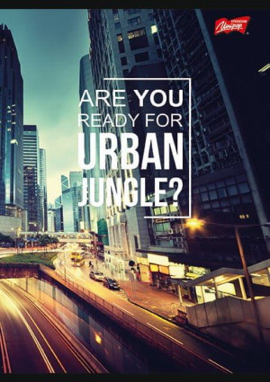 PROMO Zeszyt A5 60k linia laminowany URBAN JUNGLE z lakierem miejscowym p10