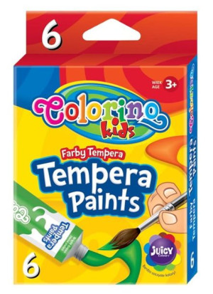 Farby tempera w tubach 12ml 6 kolorów 68390 Colorino Kids