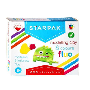 Modelina 6 kolorów fluo STARPAK
