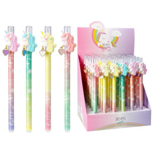 Długopis ścieralny zamykany 0.5mm Unicorn Jednorożec p36 STARPAK 484778 mix