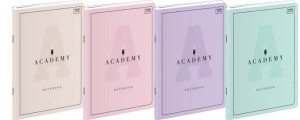 Zeszyt A5 60k linia M 90g ACADEMY pastel INTERDRUK mix cena za 1 szt