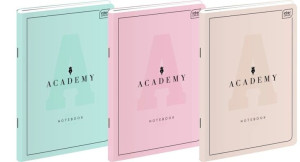 Zeszyt A4 60k kratka M 90g ACADEMY pastel INTERDRUK mix cena za 1 szt