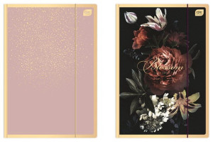 Teczka z gumką A4+ Satin Gold Blossom INTERDRUK mix p10