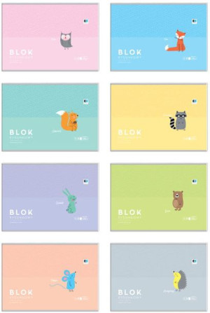Blok rysunkowy A4 20k 120g B&B Kids Pastel p10 mix