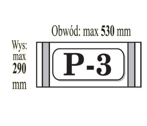 Okładka samoprzylepna P-3 wys. 239mm x obw. max 530mm p50 IKS cena za 1szt.