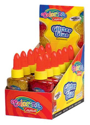 Klej brokatowy metaliczny w płynie 36 ml – drobny Colorino Kids p.12 68734