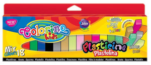Plastelina 18 kolorów Neon Brokat Colorino Kids