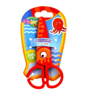 Nożyczki plastikowe z oczkiem 12,5 cm blister Colorino Kids Cena za 1szt