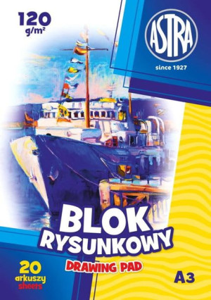 Blok rysunkowy A3 120g Astra p10