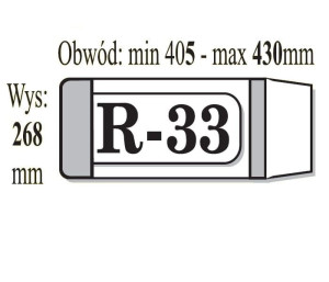 Okładka książkowa reg.R-33 wys. 268mm x obw. 405mm - 430mm p50 IKS cena za