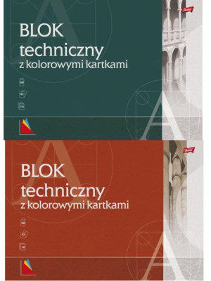 Blok techniczny A3 kolorowy 10k Unipap p10 MAJEWSKI, cena za 1szt.