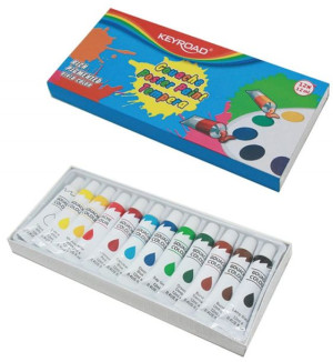 Farby tempera 12kol x 12ml KEYROAD