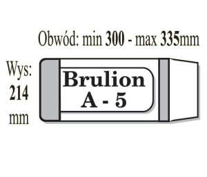 Okładka na brulion A5 wys. 214mm x obw. 300mm - 335mm p50 IKS cena za 1szt