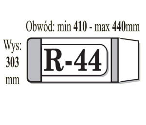 Okładka książkowa reg.R-44 wys. 303mm x obw. 410mm - 440mm p50 IKS cena za
